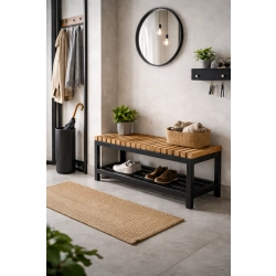 Ławka Metalowa Loft Siedzisko Drewno Lite LPD-21 Rozmiary od 50 cm do 200 cm